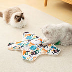 Electric Cat Hunting Cover Toy, Pentagonal Automatic Cat Play Mat, Feather Cat Wand Pet Toy—Little Duck Design