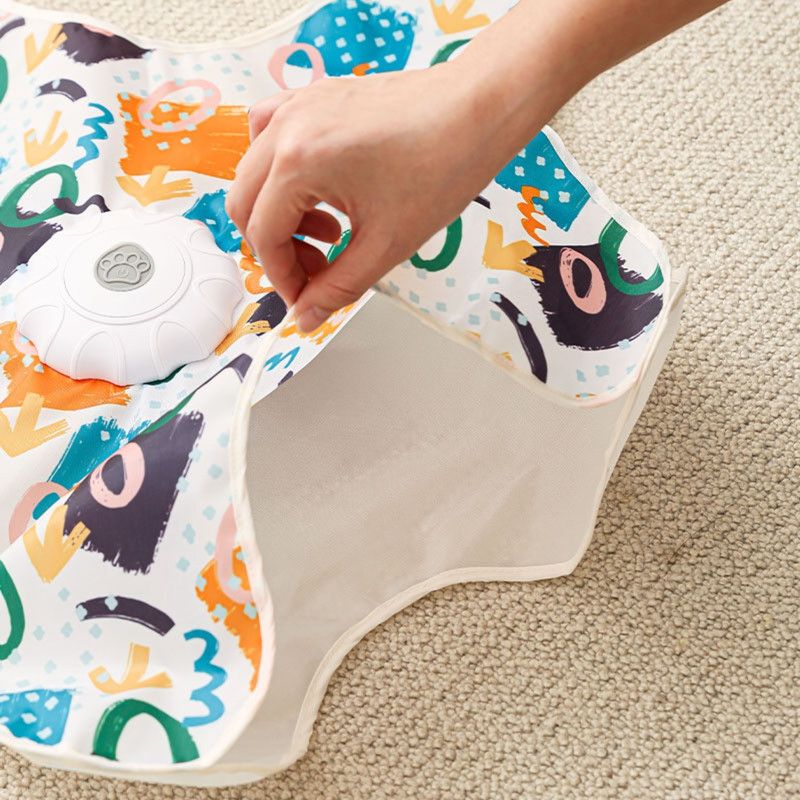 Electric Cat Hunting Cover Toy, Pentagonal Automatic Cat Play Mat, Feather Cat Wand Pet Toy—Little Duck Design