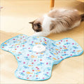 Triangular Electric Cat Hunting Cover Toy, Automatic Feather Cat Play Mat, Hide-and-Seek Cat Toy—Little Fish Design