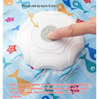 Triangular Electric Cat Hunting Cover Toy, Automatic Feather Cat Play Mat, Hide-and-Seek Cat Toy—Little Fish Design