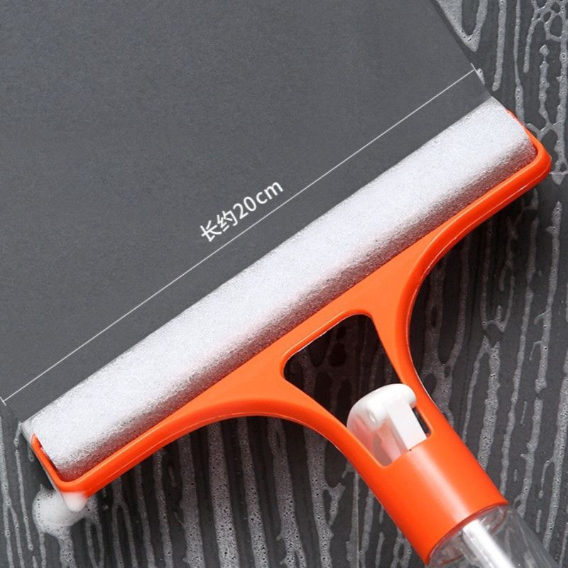 3-in-1 Spray Squeegee, Household Cleaner with Built-in Spray Bottle, Silicone Water Wiper—Light Green