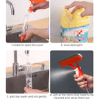 3-in-1 Spray Squeegee, Household Cleaner with Built-in Spray Bottle, Silicone Water Wiper—Light Green
