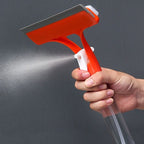 3-in-1 Spray Squeegee, Household Cleaner with Built-in Spray Bottle, Silicone Water Wiper—Dark Green
