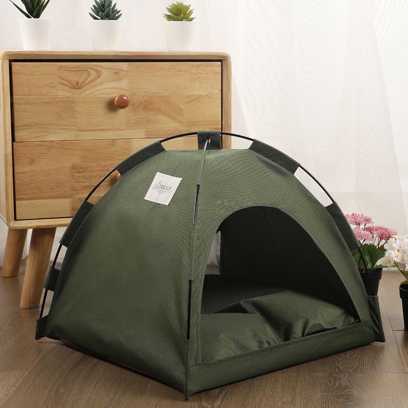 Breathable Foldable Pet Tent Cage for Summer – Indoor & Outdoor Portable Cat/Dog Crate, Size S (35×35cm), Suitable for Pets up to 5 lbs