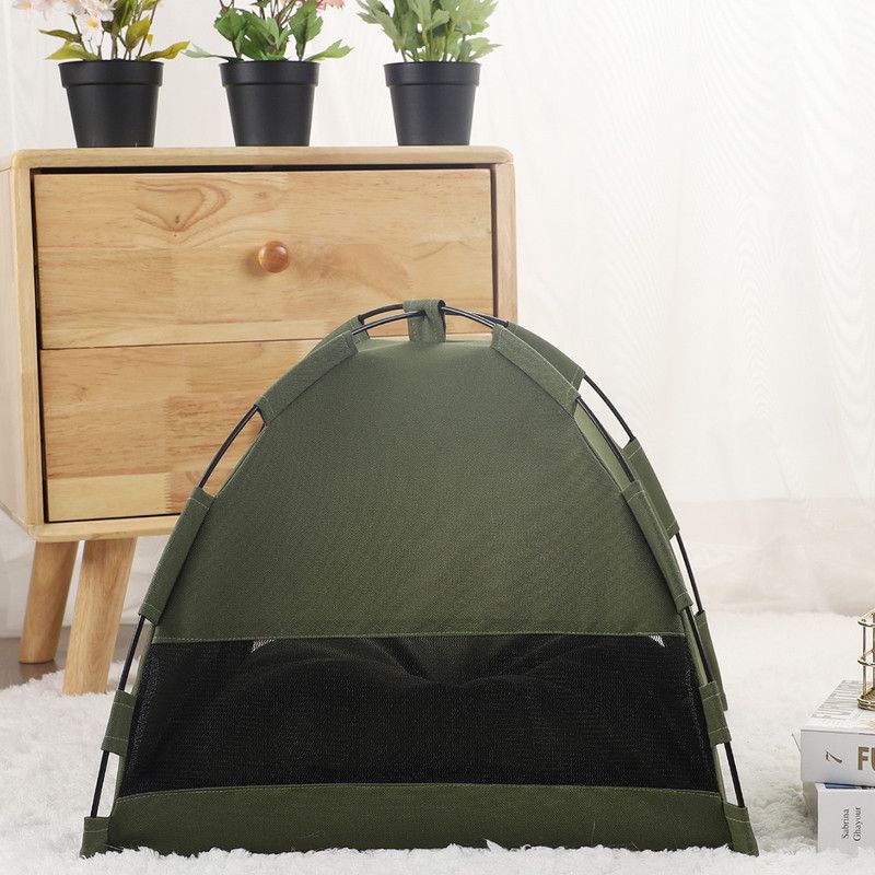 Breathable Foldable Pet Tent Cage for Summer – Indoor & Outdoor Portable Cat/Dog Crate, Size S (35×35cm), Suitable for Pets up to 5 lbs