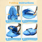 Instant Pop Up Beach Tent Quick Setup Sun Shelter Portable UV Protection Outdoor Camping Tent for 2-3 Person-145*165*110cm