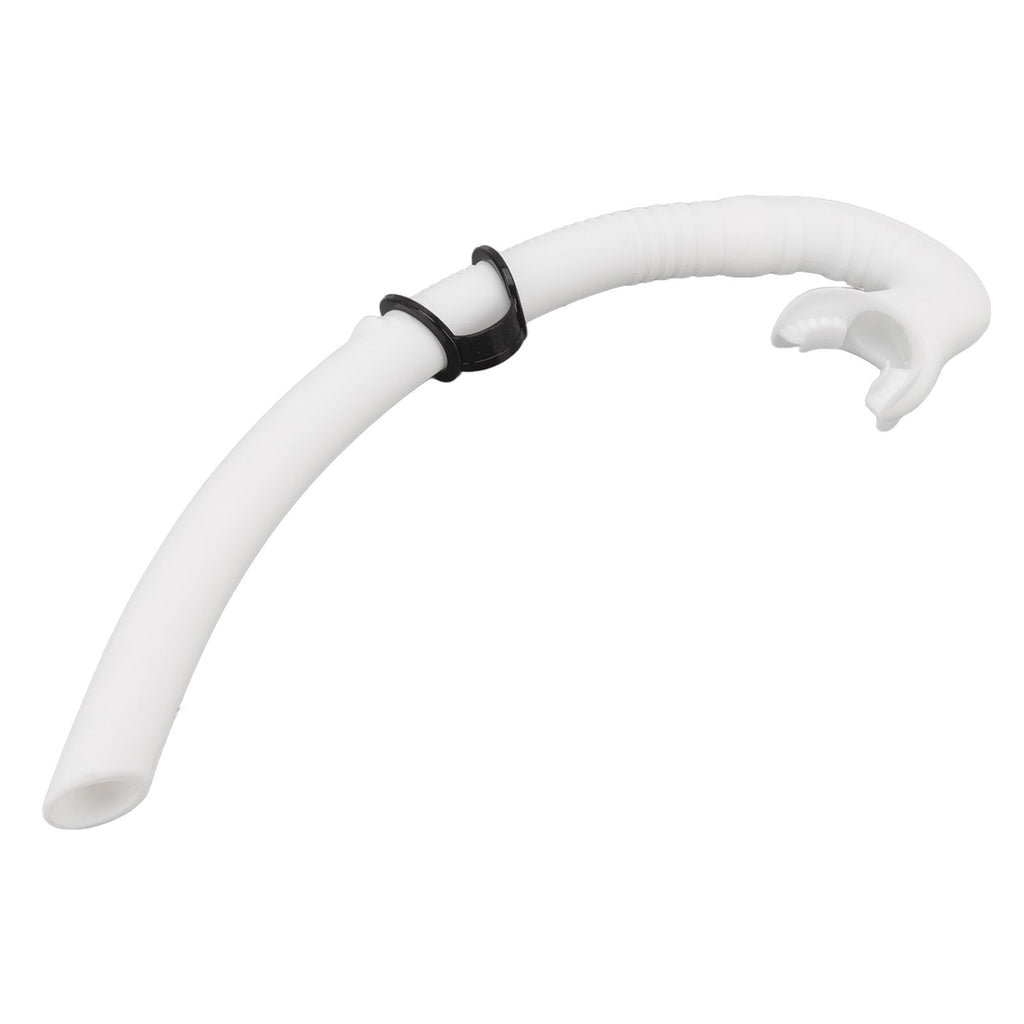 Diving Breathing Tube Foldable Soft Mouthpiece Silicone Freediving Snorkel for Spearfishing Swimming Snorkeling White