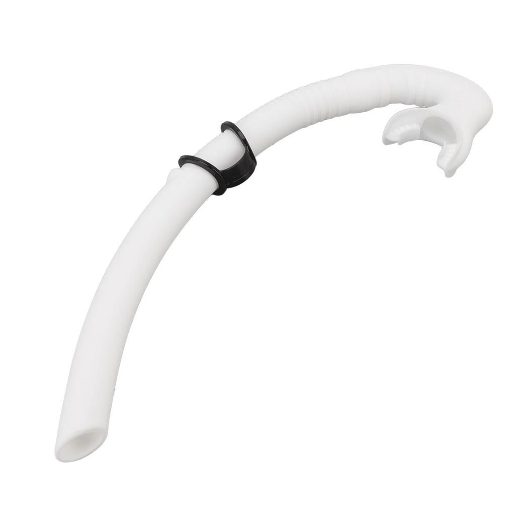 Diving Breathing Tube Foldable Soft Mouthpiece Silicone Freediving Snorkel for Spearfishing Swimming Snorkeling White