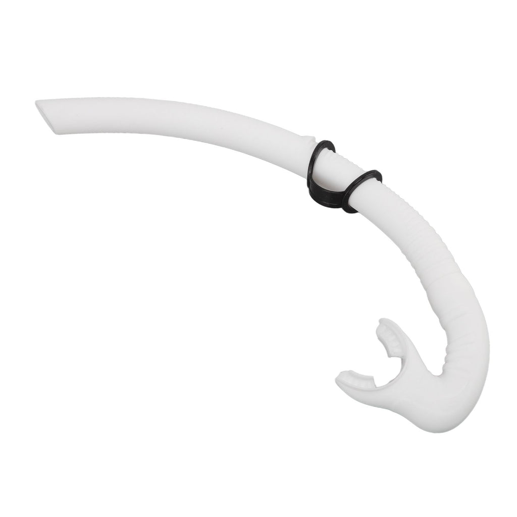 Diving Breathing Tube Foldable Soft Mouthpiece Silicone Freediving Snorkel for Spearfishing Swimming Snorkeling White