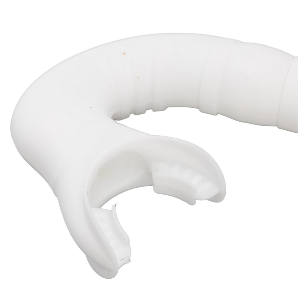 Diving Breathing Tube Foldable Soft Mouthpiece Silicone Freediving Snorkel for Spearfishing Swimming Snorkeling White