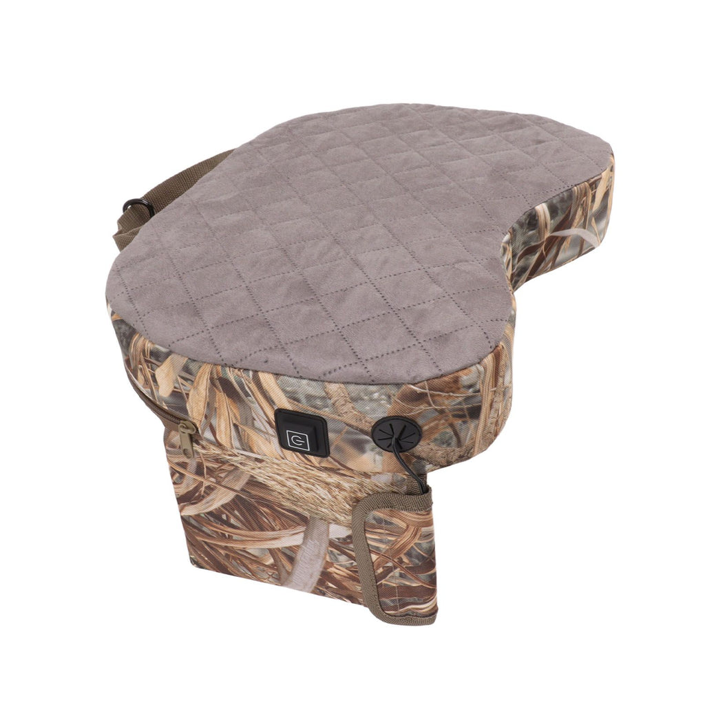 Portable Heating Seat Pad Camouflage 3 Gears Thicken USB Heated Stadium Seat Cushion Pad for Camping Hunting Fishing Reed
