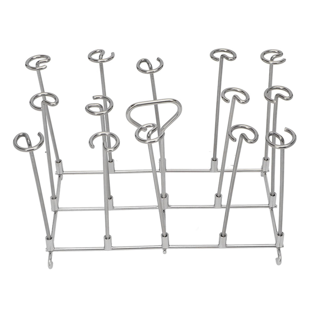 Fryer Skewer Stand Uniform Cooking Rust Resistance Stainless Steel Vertical Skewer Stand for Chicken Meat