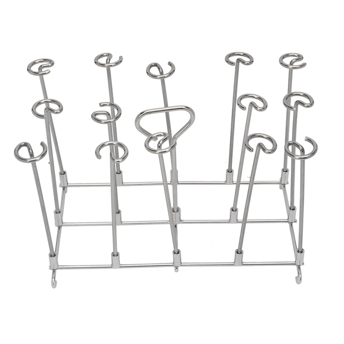 Fryer Skewer Stand Uniform Cooking Rust Resistance Stainless Steel Vertical Skewer Stand for Chicken Meat
