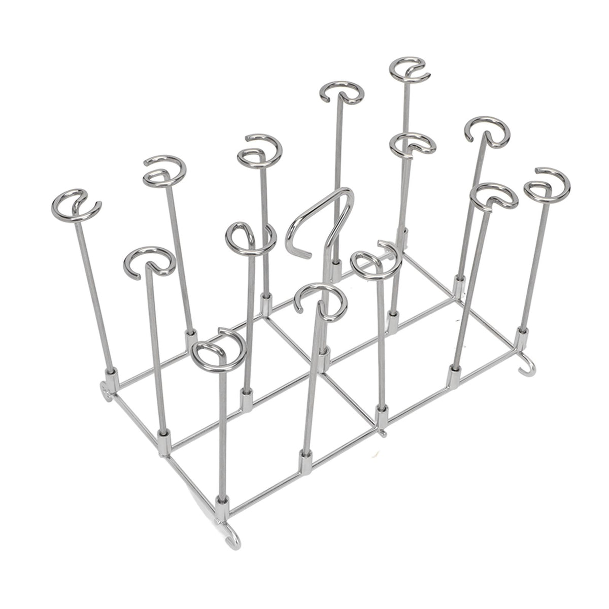 Fryer Skewer Stand Uniform Cooking Rust Resistance Stainless Steel Vertical Skewer Stand for Chicken Meat