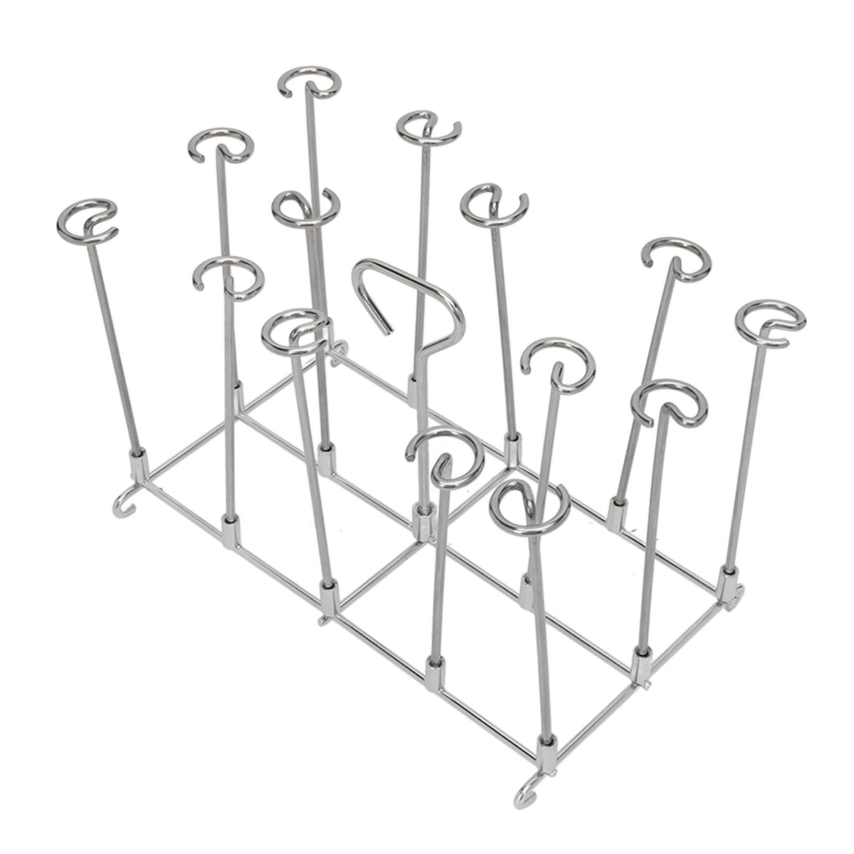 Fryer Skewer Stand Uniform Cooking Rust Resistance Stainless Steel Vertical Skewer Stand for Chicken Meat