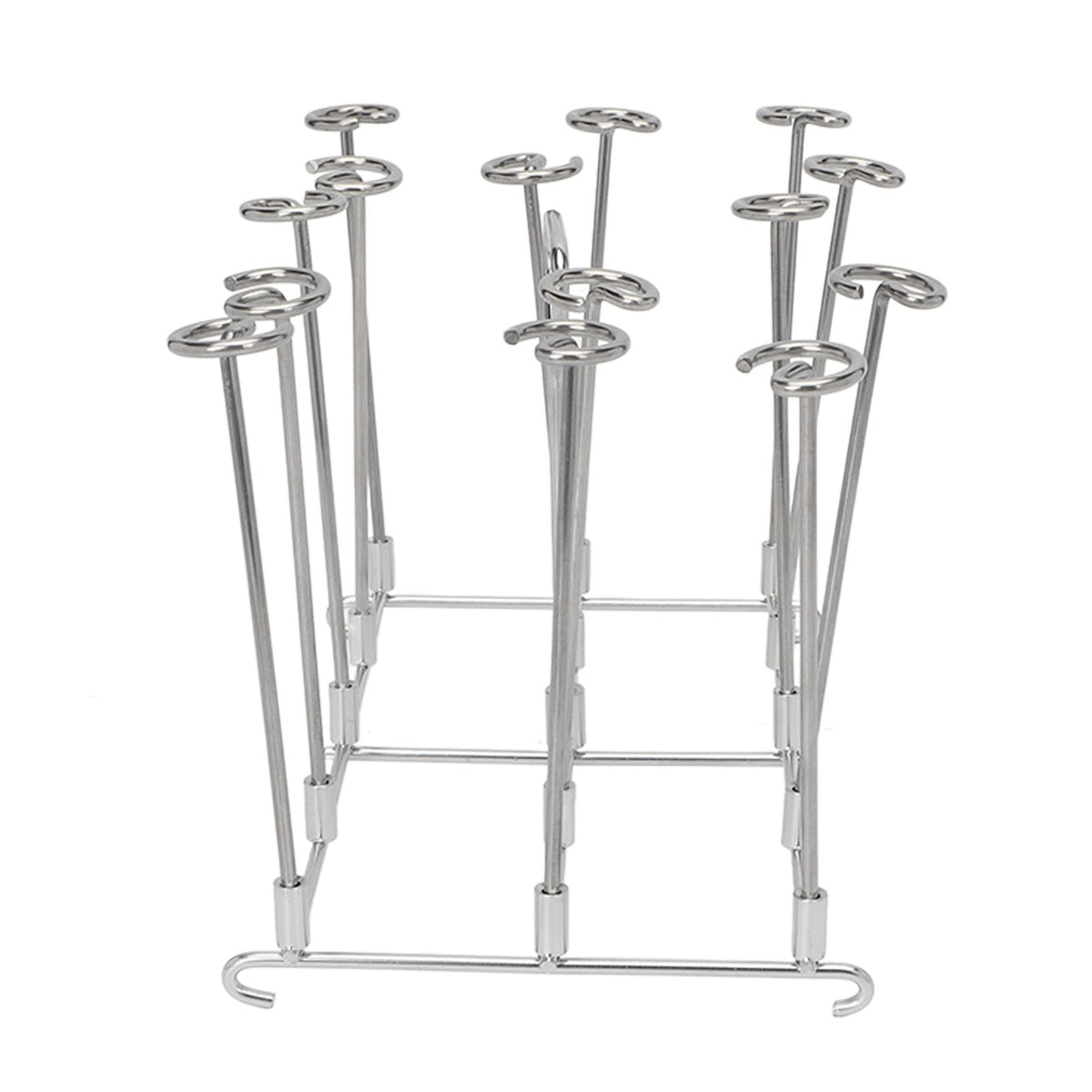 Fryer Skewer Stand Uniform Cooking Rust Resistance Stainless Steel Vertical Skewer Stand for Chicken Meat