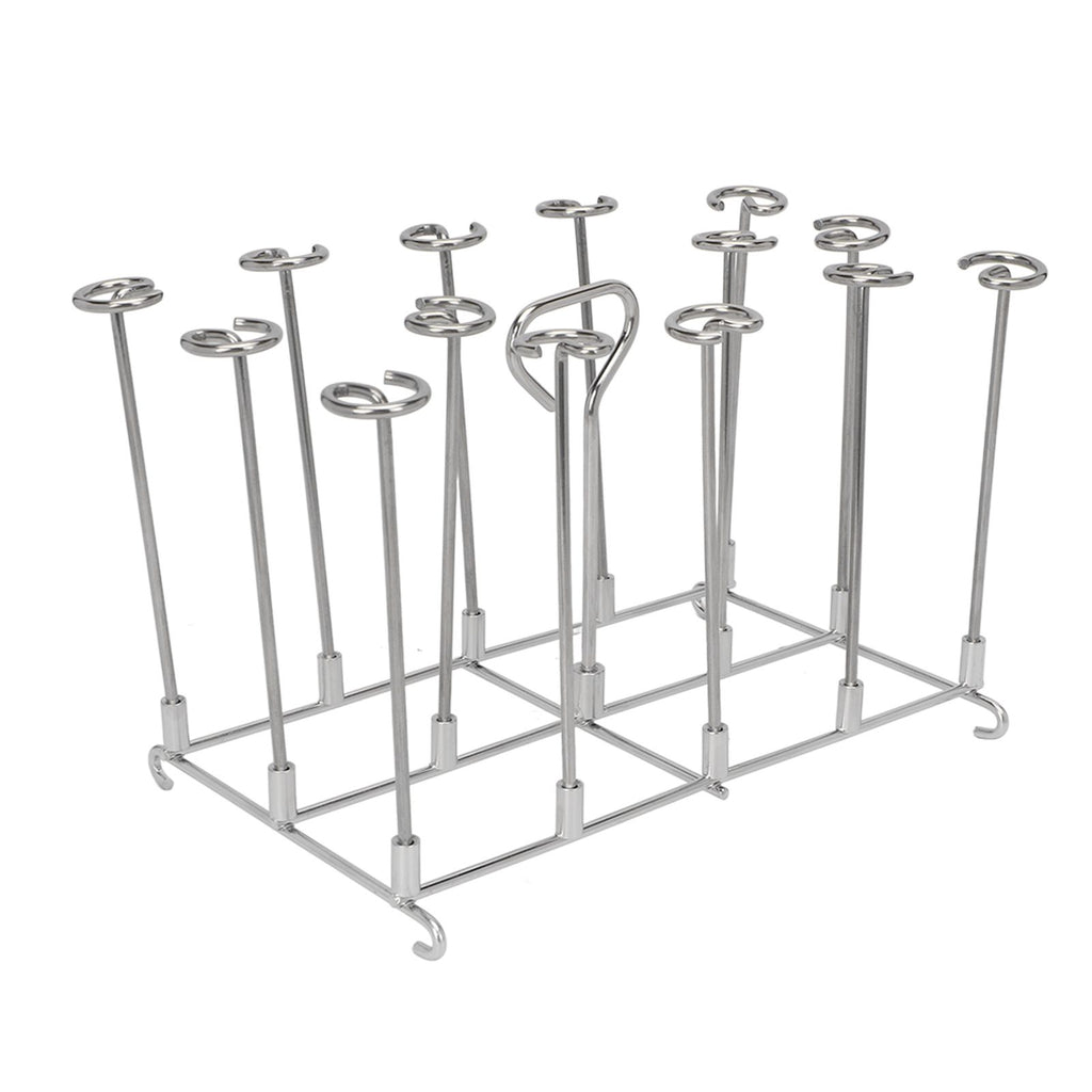 Fryer Skewer Stand Uniform Cooking Rust Resistance Stainless Steel Vertical Skewer Stand for Chicken Meat