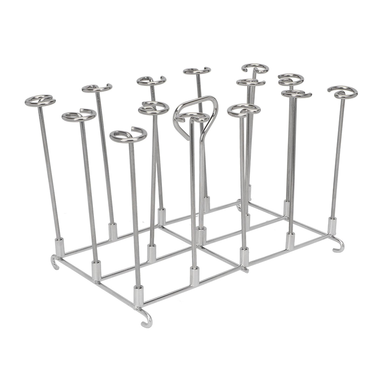 Fryer Skewer Stand Uniform Cooking Rust Resistance Stainless Steel Vertical Skewer Stand for Chicken Meat