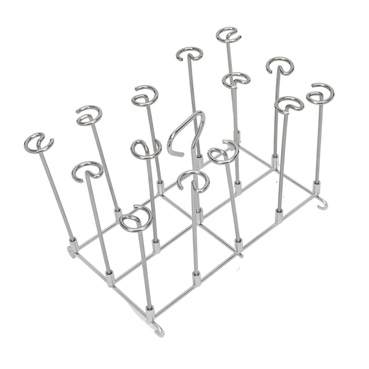 Fryer Skewer Stand Uniform Cooking Rust Resistance Stainless Steel Vertical Skewer Stand for Chicken Meat