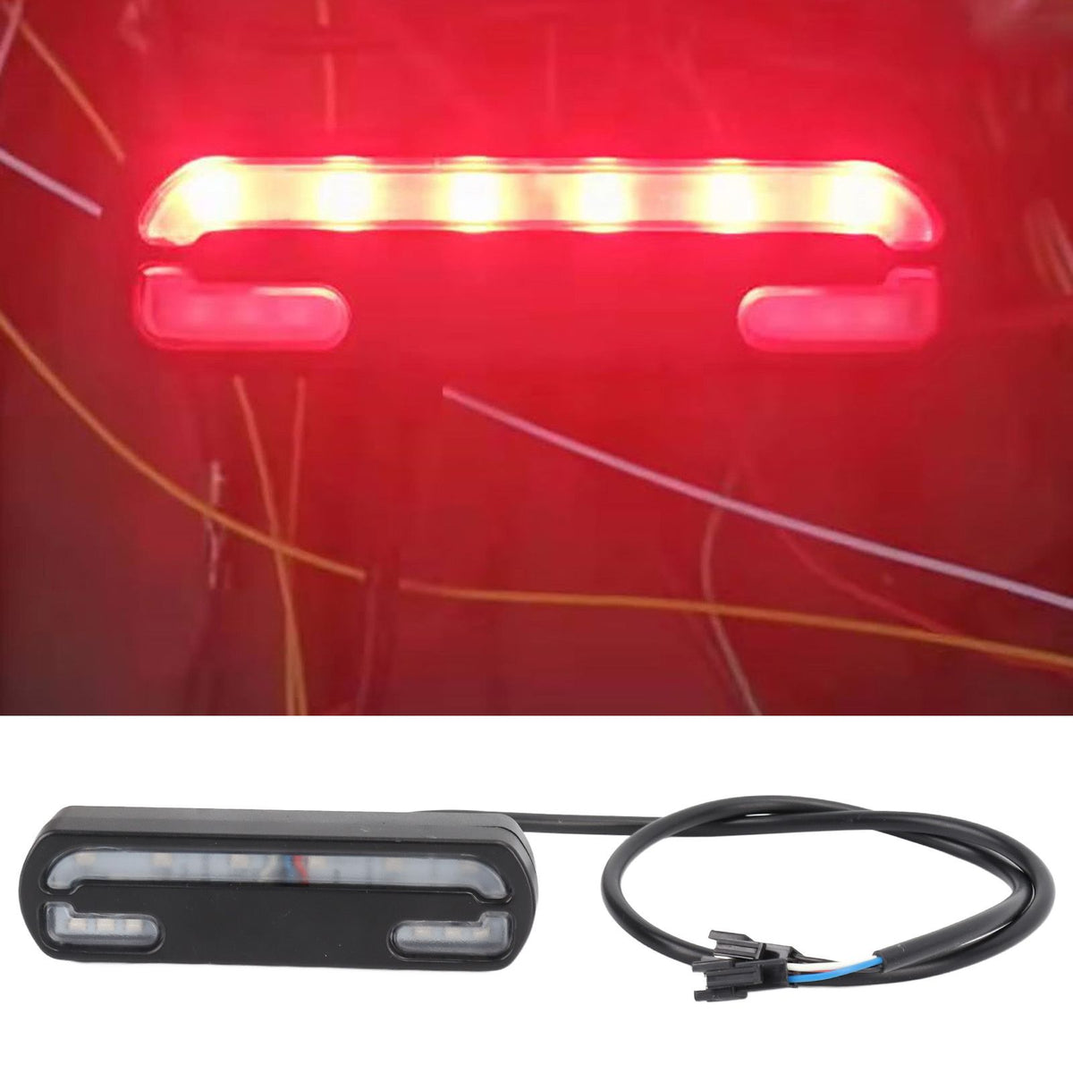 Electric Bike Taillight LED ABS Night Tail Light Brake Signal Light 36‑60V for Riding
