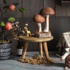 Desktop Decorative Storage Stool Balcony Flower Rack Wooden Flower Pot Stand Garden Ornaments Sundry Shooting Props