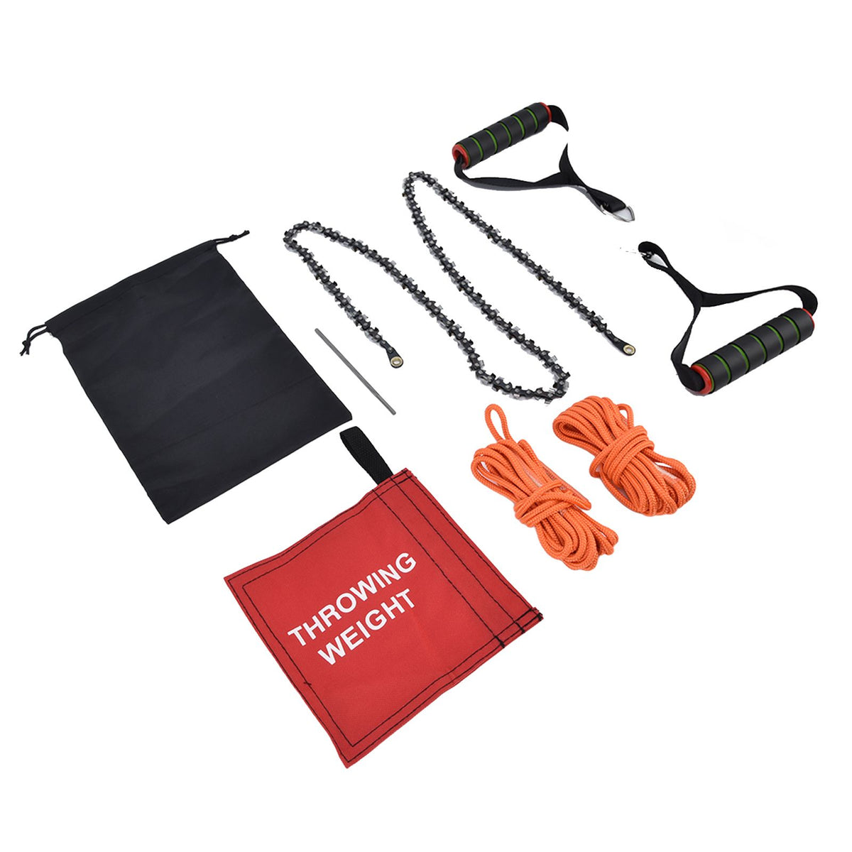 High Reach Hand Chain Saw 48inch Compact Portable Rope Saw for Outdoor Camping Hunting Backpacking