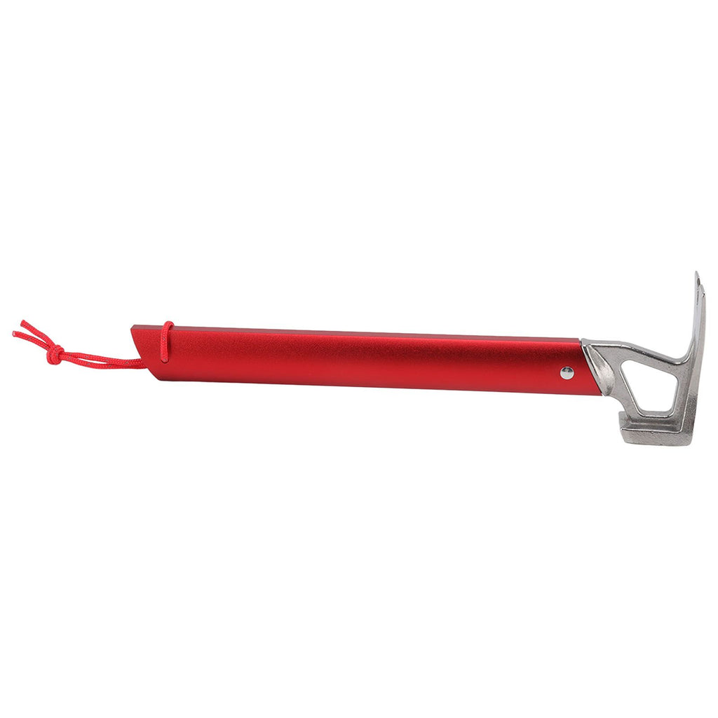 Camping Hammer Stainless Steel Ox Horn Head Aluminum Handle Large Resistance Tent Stake Hammer for Camping Outdoor Red