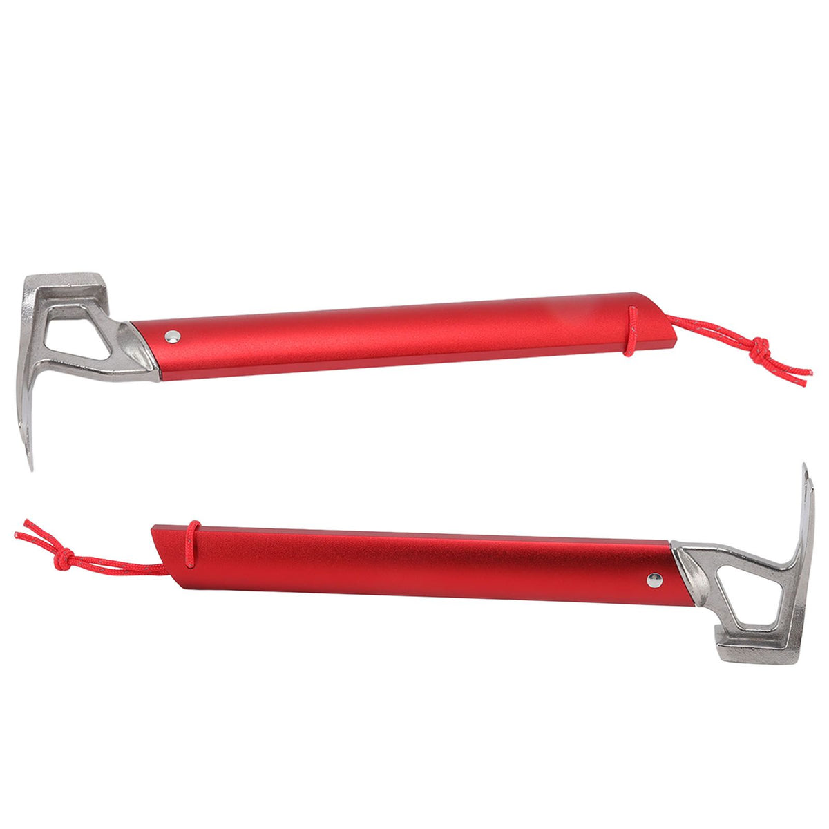 Camping Hammer Stainless Steel Ox Horn Head Aluminum Handle Large Resistance Tent Stake Hammer for Camping Outdoor Red