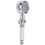 Turbocharged Fan Shower Head Handheld Propeller Driven 360° Rotation G1/2 Thread Detachable for Water SavingGold