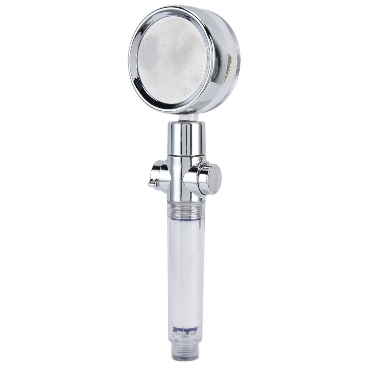 Turbocharged Fan Shower Head Handheld Propeller Driven 360° Rotation G1/2 Thread Detachable for Water SavingGold