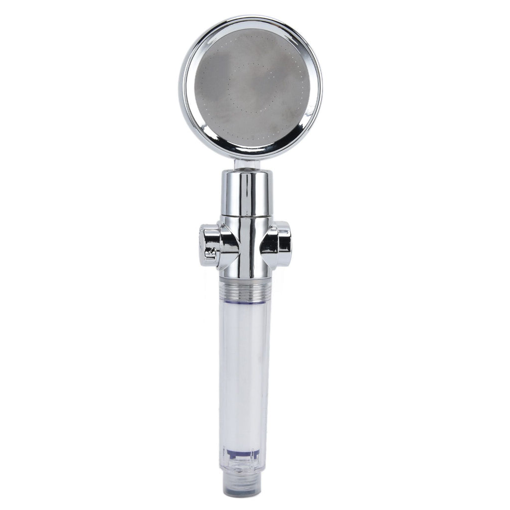Turbocharged Fan Shower Head Handheld Propeller Driven 360° Rotation G1/2 Thread Detachable for Water SavingGold
