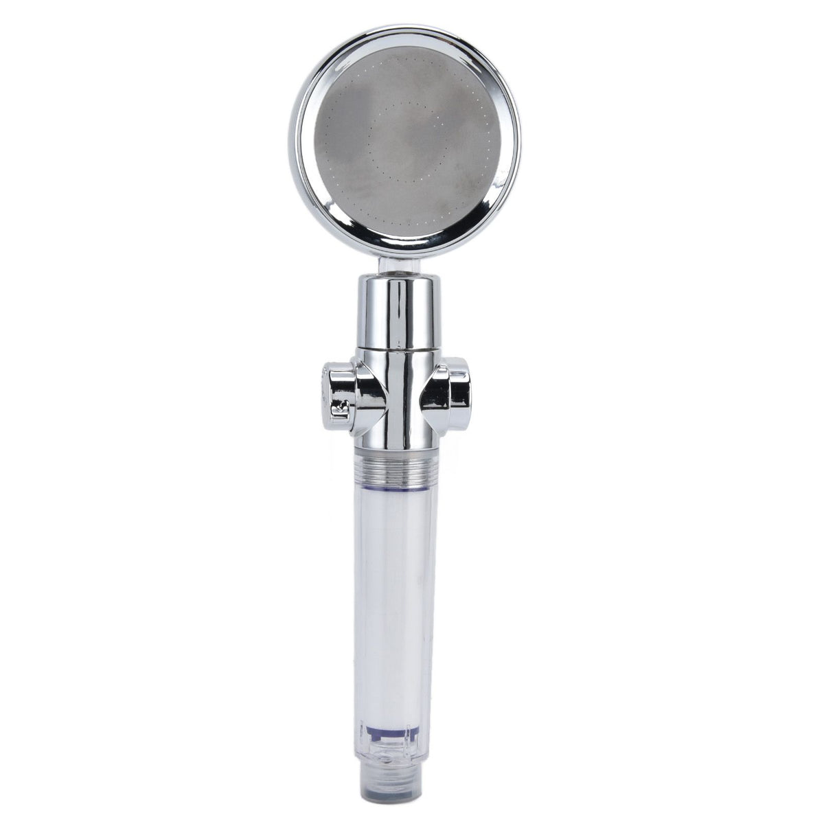 Turbocharged Fan Shower Head Handheld Propeller Driven 360° Rotation G1/2 Thread Detachable for Water SavingGold