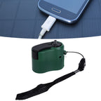 USB Hand Crank Phone Charger 3 to 8h Standby Time LED Light Portable Mobile Phone Emergency Charger for Outdoor Hiking Green