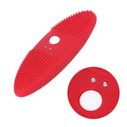 Ultrasonic Scrubber 3 Levels USB Charging High Frequency Vibration Dual Waving Ultrasonic Vegetable Washing Machine Red