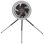Camping Light Fan 3 Level Wind Adjustment USB Charging 3.7V 2A Hanging Camping Lights Tent Fan with Bracket for Outdoor Gray