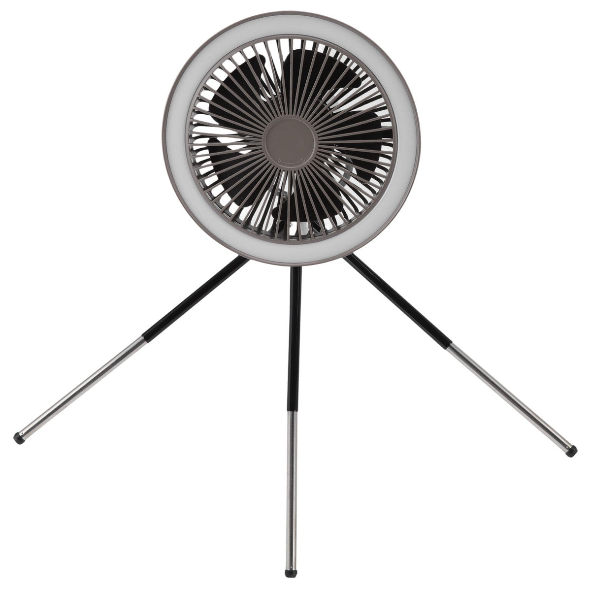 Camping Light Fan 3 Level Wind Adjustment USB Charging 3.7V 2A Hanging Camping Lights Tent Fan with Bracket for Outdoor Gray