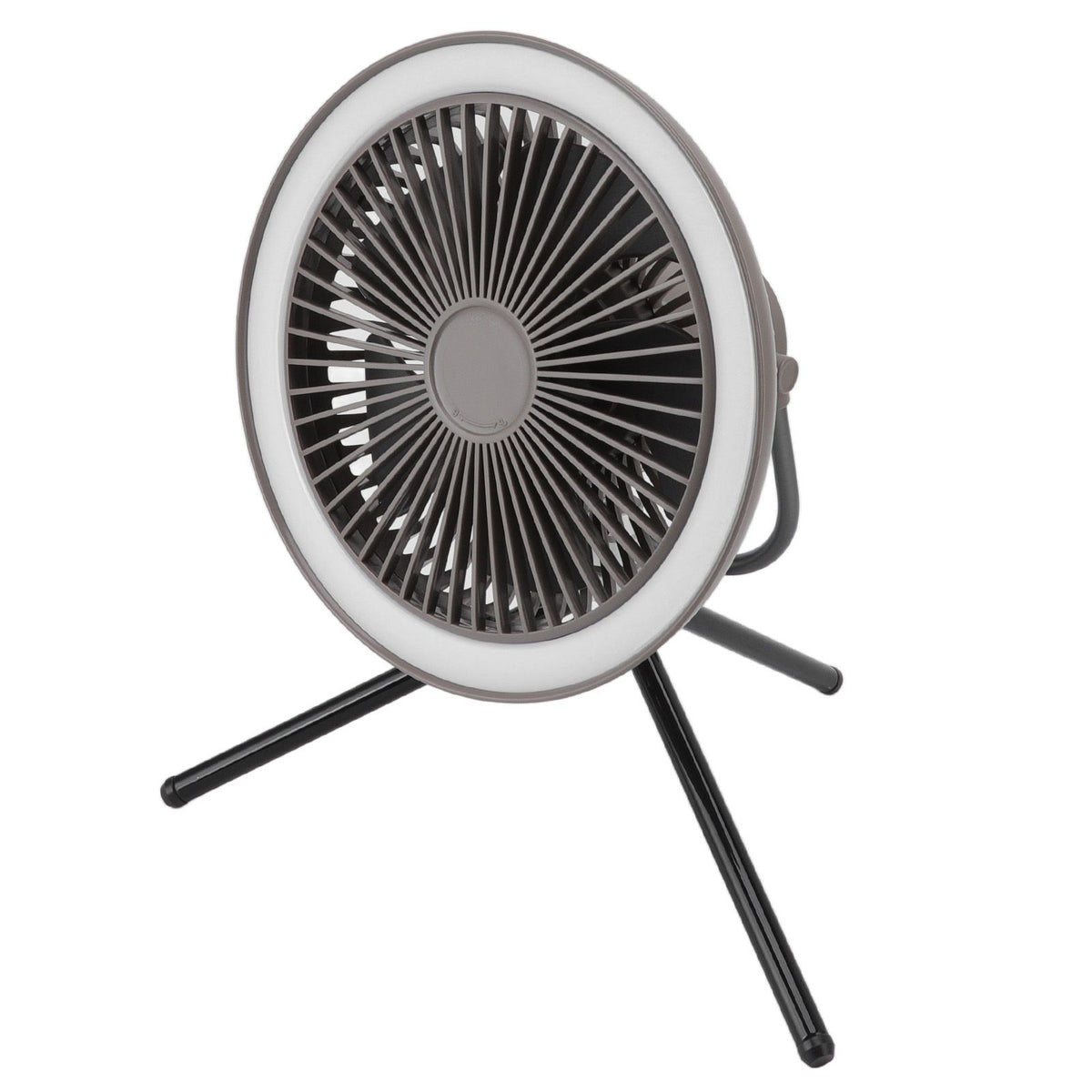 Camping Light Fan 3 Level Wind Adjustment USB Charging 3.7V 2A Hanging Camping Lights Tent Fan with Bracket for Outdoor Gray