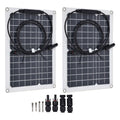 2 Pcs Solar Panels Kit 15W Portable Monocrystalline Solar Panel Charger for Outdoor Boat Caravan RV Charging