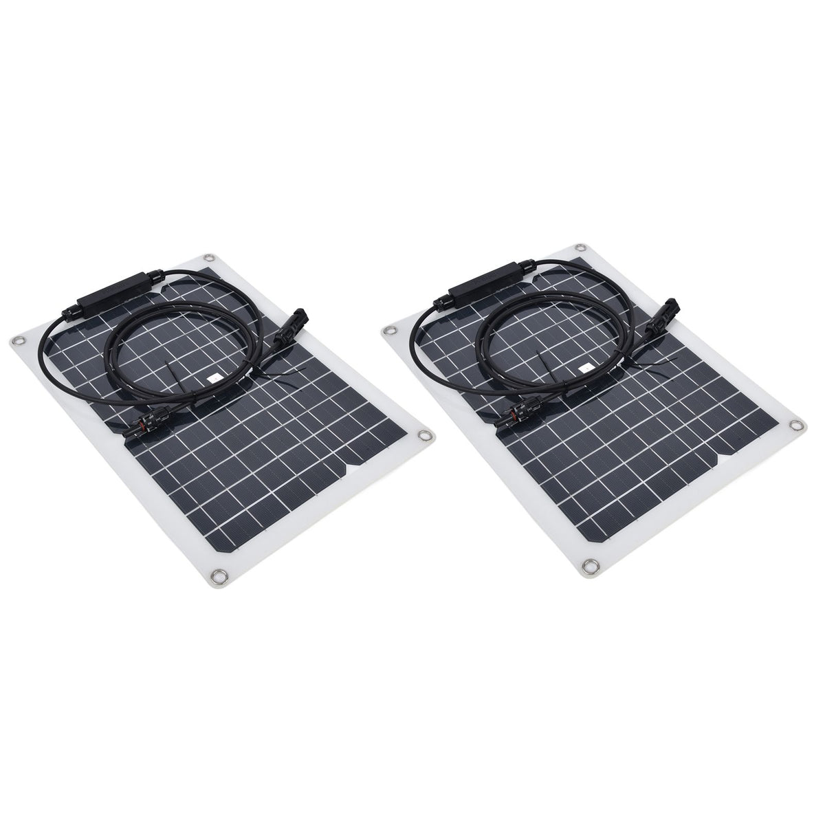2 Pcs Solar Panels Kit 15W Portable Monocrystalline Solar Panel Charger for Outdoor Boat Caravan RV Charging