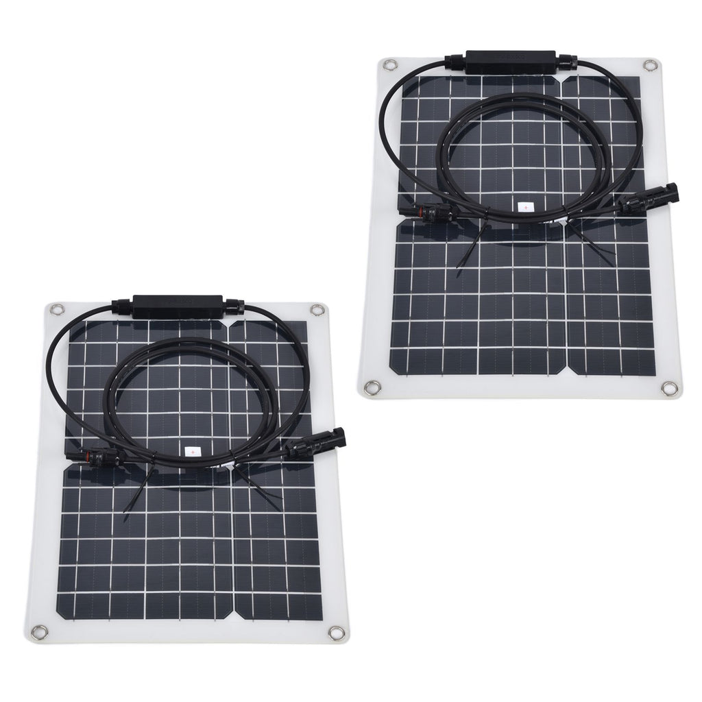 2 Pcs Solar Panels Kit 15W Portable Monocrystalline Solar Panel Charger for Outdoor Boat Caravan RV Charging