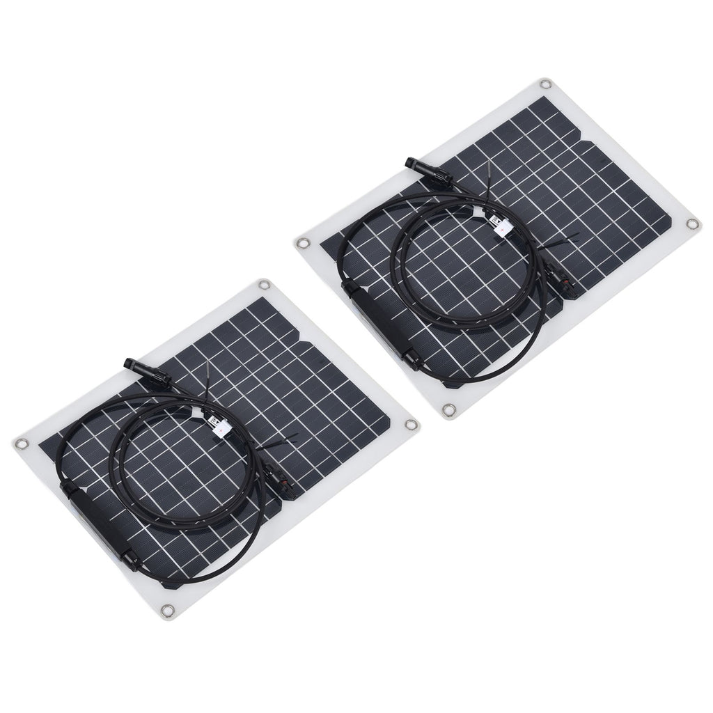 2 Pcs Solar Panels Kit 15W Portable Monocrystalline Solar Panel Charger for Outdoor Boat Caravan RV Charging