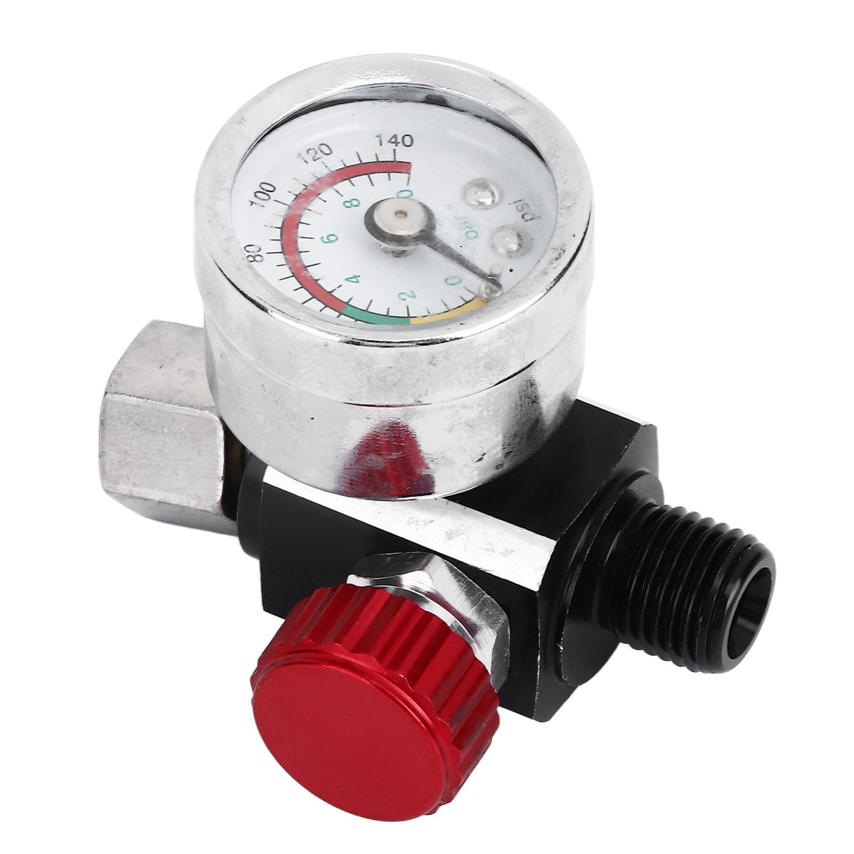G1/4 140psi Air Pressure Regulator Spray Paint Air Pressure Regulator Airbrush Adjusting Valve
