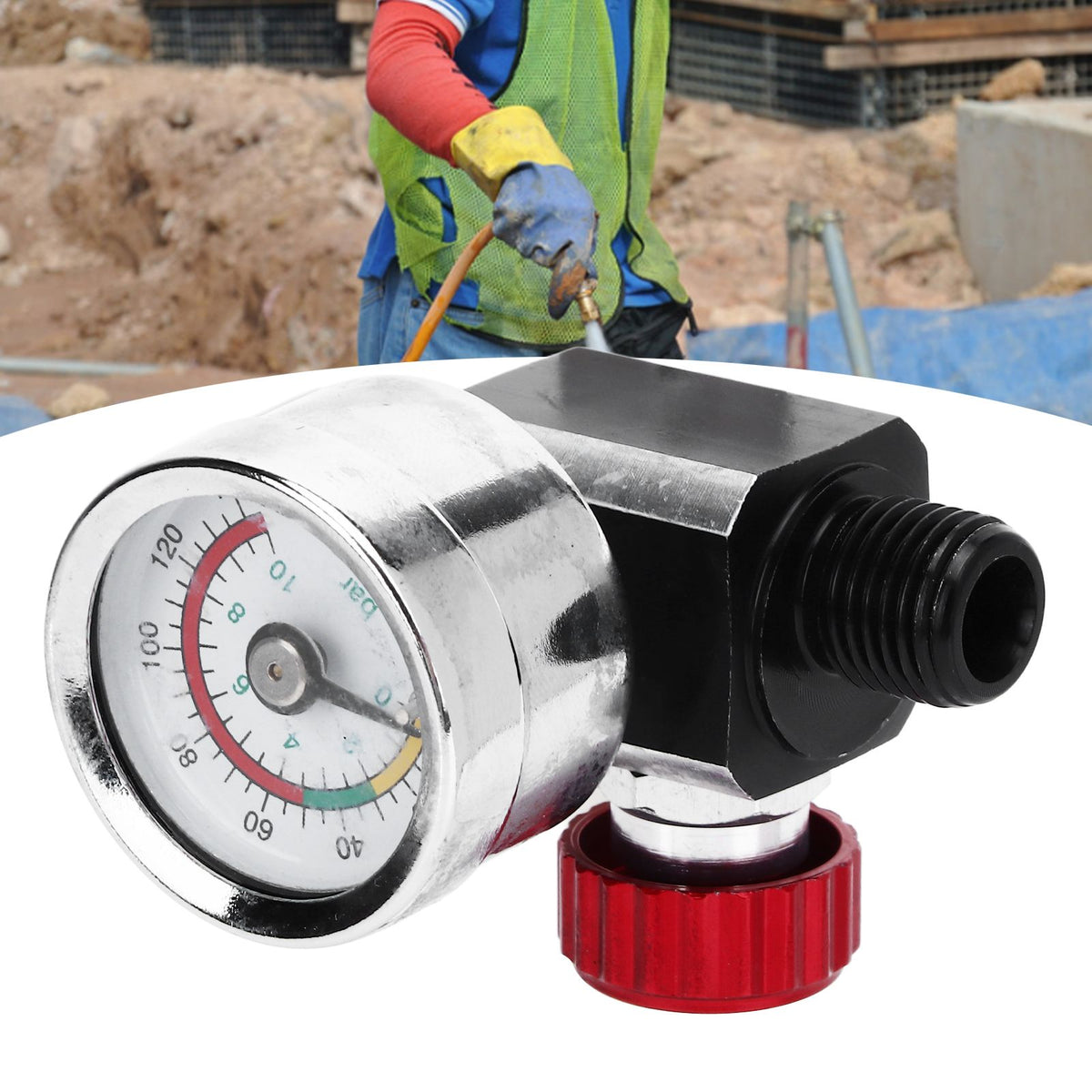 G1/4 140psi Air Pressure Regulator Spray Paint Air Pressure Regulator Airbrush Adjusting Valve