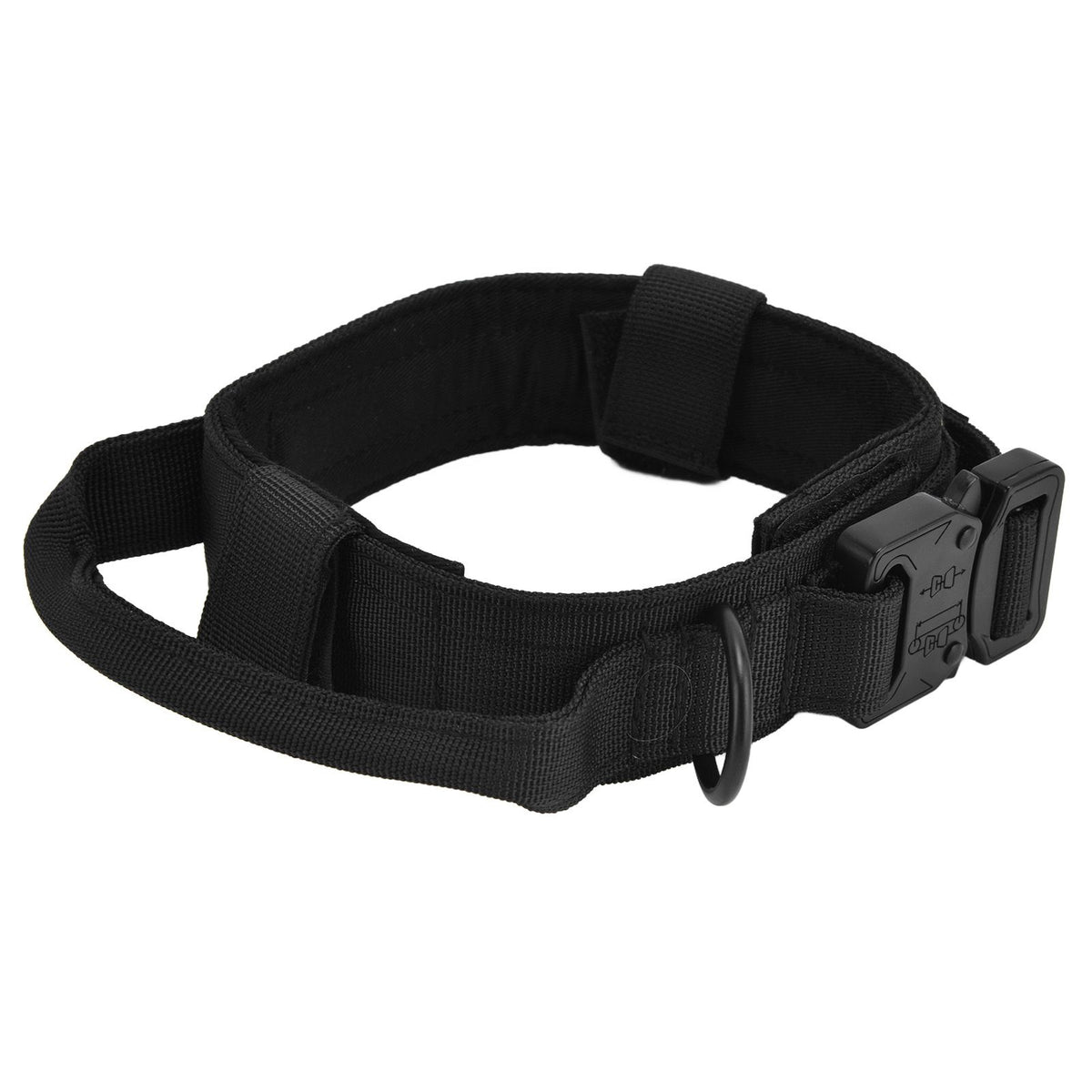 Traction Dog Collar with Buckle Nylon Iron Training Hunting Collar Pet Accessory for OutdoorBlack XL