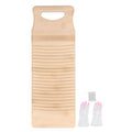 Bamboo Washboard Wooden Color Approx 19.7in Long Thickened Natural Bamboo Wear Resistant Sturdy Durable Wash Board