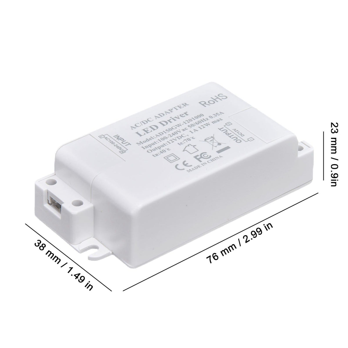 LED Drive Power Transformer LED Drive Power AC100‑240V/0.35A DC12V/1A 12W for G4 MR11 MR16