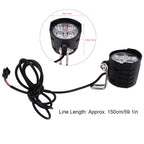 LED Headlights 2 in 1 Motorbike Horn Front Light for Scooter Electric Car Motorcycle 12-80V