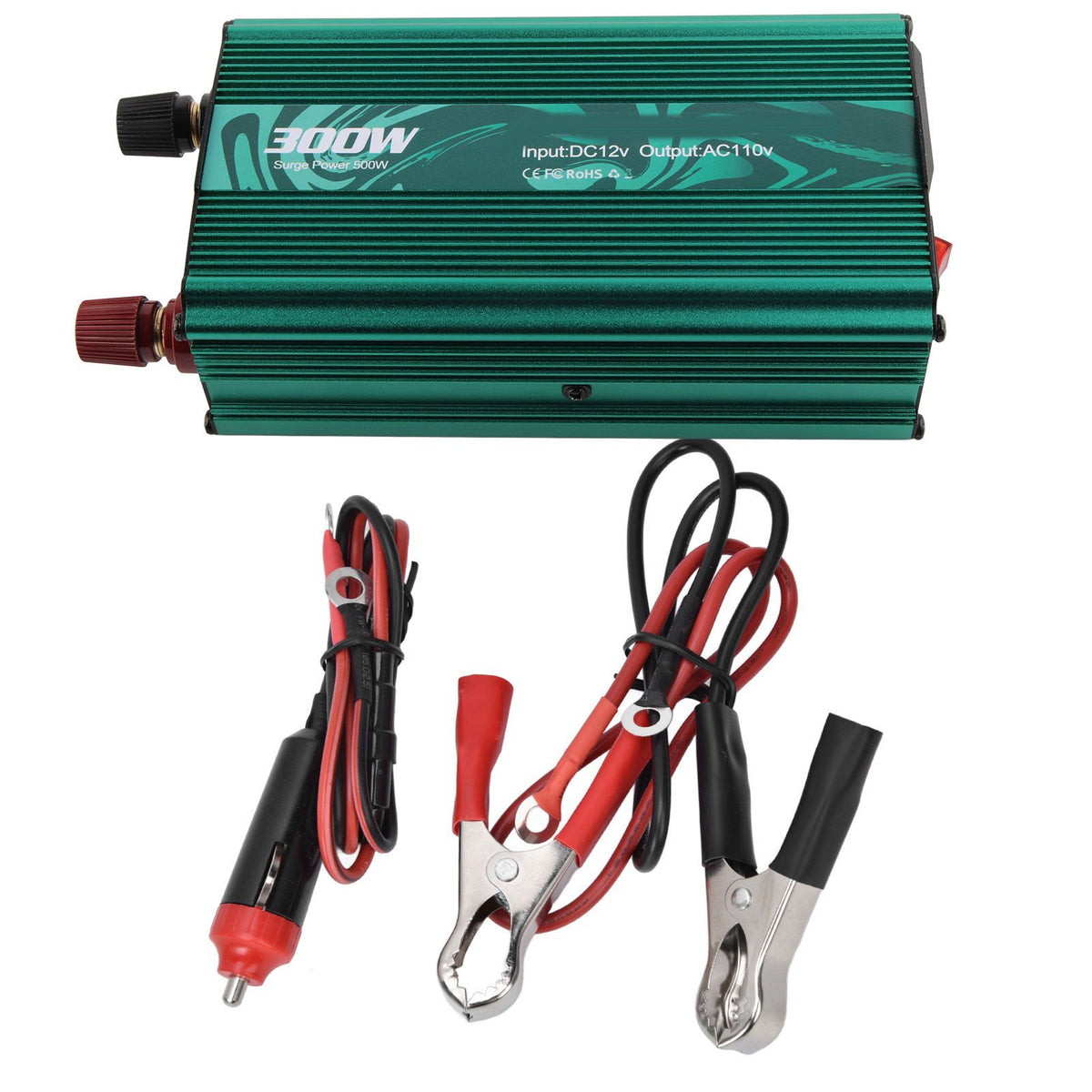 DC to AC Converter Aluminum Alloy Smart Repair Sine Wave Power Inverters 300W 12V to 110V Vert