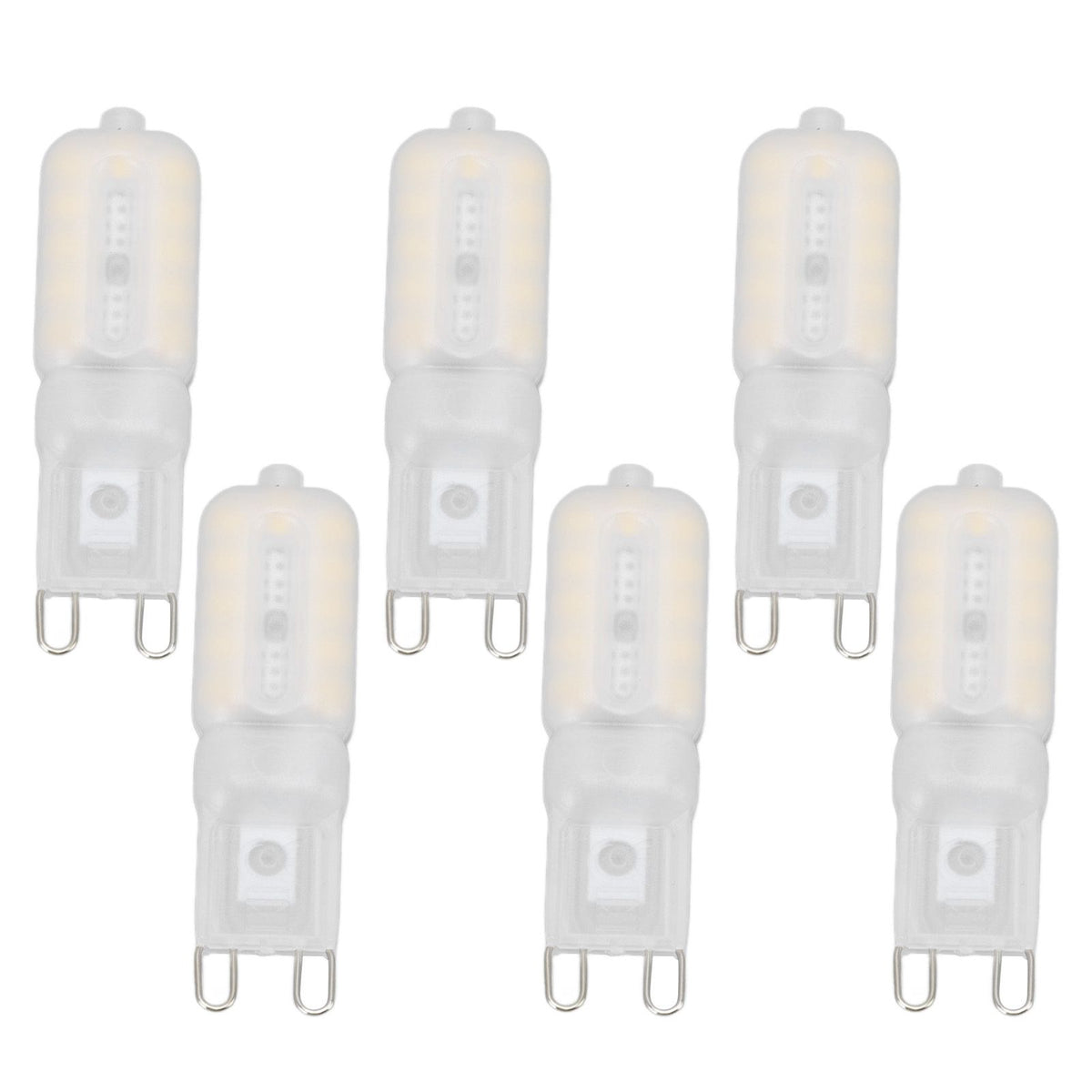 G9 Light Bulb Dimmable Eye Protection Energy Saving 5W 22 LED Small Bulbs for Ceiling Lamp Desk Lamp 6pcs Natural Light 110V