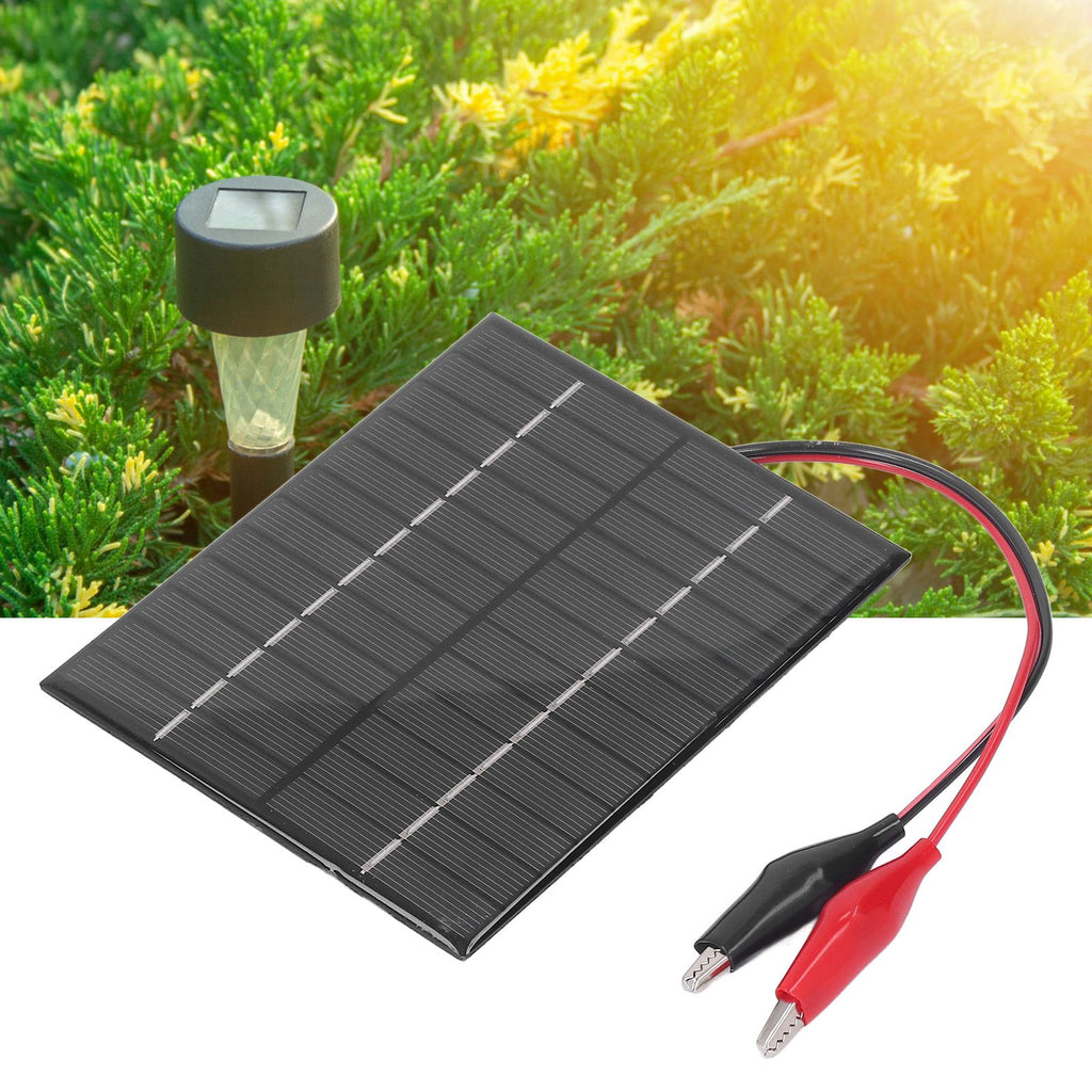 2W 12V Solar Panel High Conversion Efficiency Windproof Polysilicon Solar Panel Charger for Lights Radio